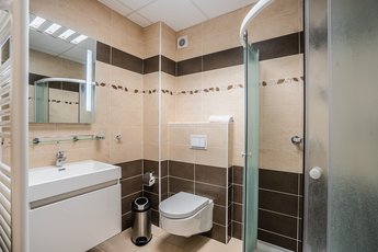 EA Hotel Lipno u Černé v Pošumaví - dvoulůžkový pokoj, koupelna